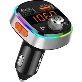Resim S-Link SL-BT235 Bluetooth V5.0 FM Transmitter LED Ekran Çift USB Hızlı Şarj Desteği 
