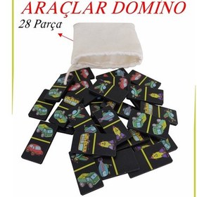 Resim Ahşap Domino Araçlar 28 Parça 