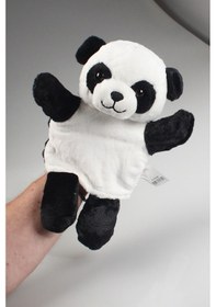Resim El Kuklası Panda Peluş Oyuncak 