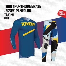 Resim THOR MAVİ SARI JERSEY PANTOLON TAKIMI 