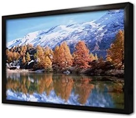 Resim Gölet ve Karla Kaplı Dağ Çerçeveli Cam Tablo 20x30 cm CA20177 