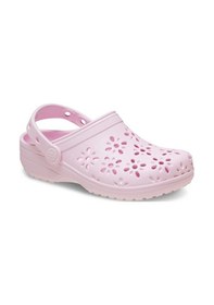Resim Crocs Classic Floral Cut Out Clog K Çocuk Terliği 210943-6zw Pembe Pembe 