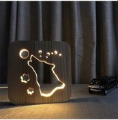 Resim Novahub Ahşap Gece Lambası Yatak Odası Dekorasyonu - Sıcak Işık Led Wolve Diğer 