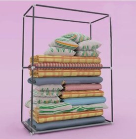 Resim Arvenlive Çelik Profilli Yorgan Hurcu Bez Dolap Metal Portatif Yüklük 