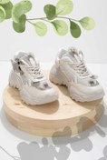 Resim Bambi Gri File Kadın Sneaker K01969041222 