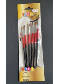 Resim Neon Plus Artist Brushes Sanatçı Fırça Seti 6'lı - Resim Çizim Fırçaları 