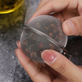 Resim 1 Adet Dayanıklı Metal File Çay Demliği - Yeniden Kullanılabilir Baharat Süzgeci ve Demlik, Gıda Sınıfı Mutfak Aksesuarı, Kolay Temizlenir, Çay Süzgeci 