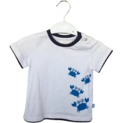 Resim BebePan Yengeç Baskılı Beyaz T-Shirt 