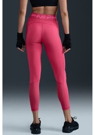 Resim Nike Pro Mid Rise 7/8 Graphic Leggings Kadın Toparlayıcı Spor Tayt Pembe Pembe 