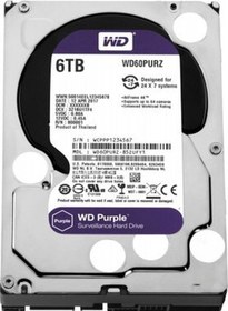 Resim Wd Purple Wd60purz 3,5" 6tb, 64mb, 5400 Rpm, 7/24 Güvenlik Hdd 