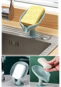 Resim Vantuzlu Su Giderli Drenaj Katı Sabunluk- Süngerlik Siyah 