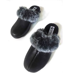 Resim Green Norths Kadın Önü Kapalı Kürklü Kışlık Ev Gündelik Terlik 