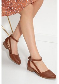 Resim Rayna Kısa Topuk Cilt Ayakkabı Taba 