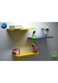 Resim Peakdizayn Fanatiklere Özel 3'Lü Duvar Raf Seti 50*70*90*20Cm 