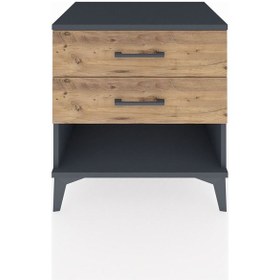 Resim Hyperion Komodin 2 Çekmeceli 60x44x64 Antrasit-çam Antrasit 