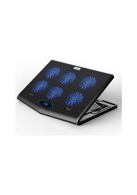 Resim 6 Fanlı Işıklı 2 Usb 7 Kademeli Gaming Notebook Soğutucu Stand 
