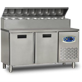 Resim Dampak 2 Kapılı Alçak Monte Pizza Hazırlık Dolabı 320 Litre 150 x 70 x 109 (cm) 