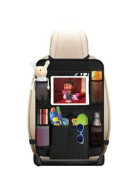Resim Carub Koltuk Arkası Deri Organizer Araç İçi Düzenleyici Tablet Tutuculu Tekli Siyah Üniversal Br5902226 