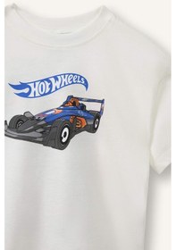Resim Defacto Hot Wheels Regular Fıt Kısa Kollu Tişört Erkek Bebek H4766a526smer105 Ekru-er105 