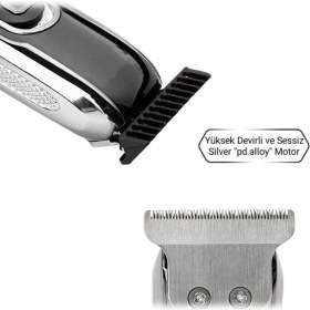 Resim Daylink Güçlendirilmiş T Bıçaklı Turbo Güçlü Saç Sakal Tıraş Makinesi RD6050 Rd 6050 