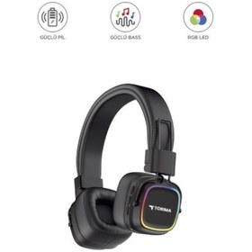 Resim Torima HD-12 RGB Işıklı Bluetooth Kablosuz Kulak Üstü Kulaklık 