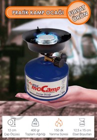 Resim garaccu Portatif Mocamp Kamp Ocağı Piknik Ocağı, Minik Tüp (Çakmak Gazı İle Dolum Yapılabilir) 