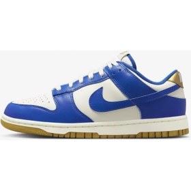Resim Nike Dunk Low Leather Women Sneaker Deri Beyaz Lacivert Spor Ayakkabı Kadın 