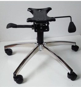 Resim YILDIZSİT Makam Koltuğu Krom Ayak Çift Kollu Kuyruklu Mekanizma Çap 70 Cm 