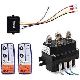 Resim 12v 250a Vinç Uzaktan Kontaktör Vinç Kontrol Solenoid Rölesi İkili Uzaktan Kumanda Kiti Araba Motosiklet Off-roa P20250110543 