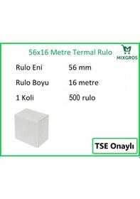 Resim 56x16 Metre Termal Kredi Kartı Ve Yazarkasa Pos Rulosu 500 Adet 