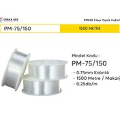 Resim 0.75mm 1500 METRE PMMA UÇTAN IŞIMA FİBER OPTİK AYDINLATMA KABLOSU 