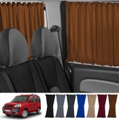 Resim Oto Pandami Fiat Doblo I 2000-2010 Uyumlu Taba Raylı Oto Perde Takımı 