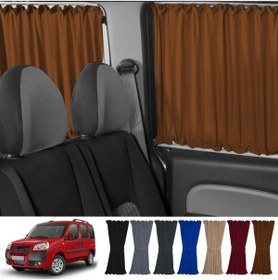 Resim Oto Pandami Fiat Doblo I 2000-2010 Uyumlu Taba Raylı Oto Perde Takımı 