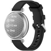 Resim Garmin Lily 2 Xdfind Hızlı Bırakma Gümüş Toka Silikon Saat Bandı Bileklik Siyah 