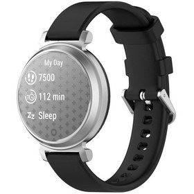 Resim Garmin Lily 2 Xdfind Hızlı Bırakma Gümüş Toka Silikon Saat Bandı Bileklik Siyah 