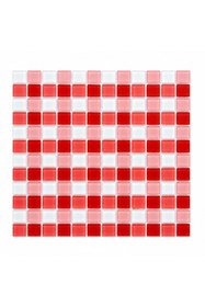Resim maycollection Pembe Kırmızı Beyaz 4 Mm Kristal Cam Mozaik (1 M2 ) 1 Kutu = 1 M2 Fiyatıdır 