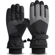 Resim Kayak Eldivenleri Kar Kış Soğuk Hava Rüzgar Geçirmez Sıcak Kayaklar 