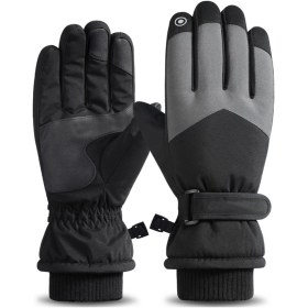 Resim Kayak Eldivenleri Kar Kış Soğuk Hava Rüzgar Geçirmez Sıcak Kayaklar 