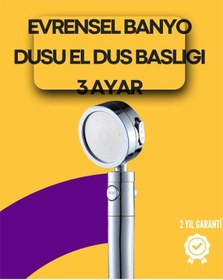Resim Sağlam Metal Hortum Bağlantılı, 360 Hareketli Duş Başlığı 6998 