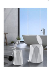 Resim Genel Markalar Geo 2'li Banyo Seti (Plastik 5 L Çöp Kovası Ve Tuvalet Fırçası) 478-1 