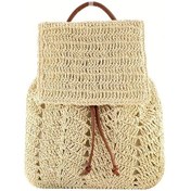 Resim Fochsia Kadın Bohem Çanta Bej - Hafif Ayarlanabilir Askılı Sırt Çantası Plaj Seyahat İçin Bej 