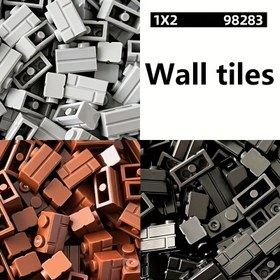 Resim 120 adet/Küçük Parçacık 1x2 Duvar Tuğlası Klasik Yapı Blokları, Duvar Tuğlası İnşaat Çit Askeri DIY Bulmaca Oyuncak, 98283 Duvar Tuğlaları ile Uyumlu, Noel Doğum Günü Hediyesi 