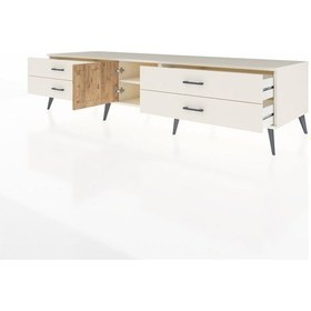 Resim Kronos Tv Ünitesi Tek Raflı 4 Çekmeceli Tek Kapaklı 220x59x51 Aytaşı-çam/aytaşı Atlas Çam/aytası - Aytası 