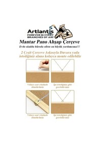 Resim Mantar Pano Ahşap Çerçeve 60x90 Cm 1 Adet Harita Çivisi Hediyeli Duvara Monte Mantar Çerçeve Evde Okulda Büroda Ofiste 60 x 90 CM 