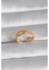 Resim Pirinç Gold Renk Kadın Yüzük - Tj-byk3029 Çok Renkli 