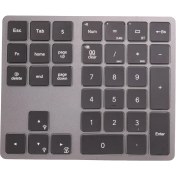 Resim Decisive Arkadan Aydınlatmalı Bluetooth Sayısal Tuş Takımı Rgb Şarj Edilebilir 34 Tuşlar Tuş Takımı Alüminyum Numpad Klavye Pc Laptop Için (Yurt Dışından) 