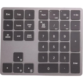 Resim Decisive Arkadan Aydınlatmalı Bluetooth Sayısal Tuş Takımı Rgb Şarj Edilebilir 34 Tuşlar Tuş Takımı Alüminyum Numpad Klavye Pc Laptop Için (Yurt Dışından) 