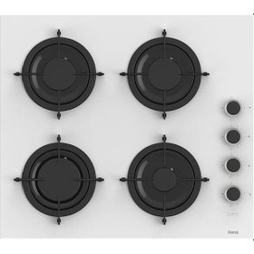 Resim Ferre Flowart Serisi QBL63CB + CS206 - FA + D078 Beyaz Ankastre Set 