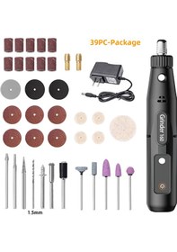 Resim Maiyame El Tipi Elektrikli Taşlama Makinesi, 5 Seviye Hız Ayarlı, Delme-engraving-kesme-polişleme, 39 Parça Aksesuar Seti Prizi Bağlı 