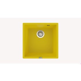 Resim Polex Cristalüx Granit Evye P-X40 Sarı Tezgah Altı Ve Tezgah Üstü Kare Mutfak Evyesi 53.8x44 CM 